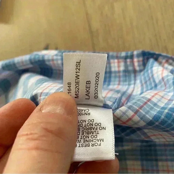 Peter Millar Summer Comfort Button Down Shirt Plaid Blue XL - Picture 7 of 7